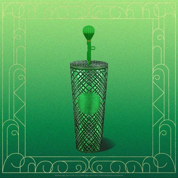 Starbucks Wicked Series Emerald City-Emerald Green Tumbler with Straw
